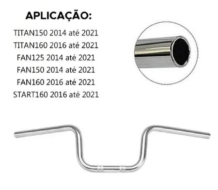 Imagem de Guidão Moto Titan Cg Cargo Fan Star 125/150/160 Cromado Vazado Oco