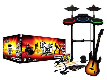 Guitar Hero: World Tour para PS3 - com Guitarra Bateria e Microfone -  Activision - Outros Games - Magazine Luiza