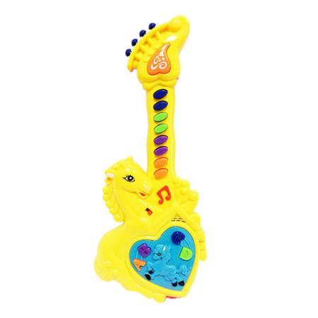 Imagem de Guitarra Brinquedo Musical Cavalo Educativo Infantil Com Som