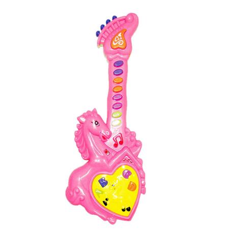 Imagem de Guitarra Brinquedo Musical Cavalo Educativo Infantil Com Som
