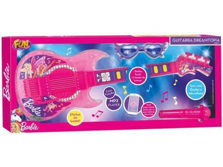 Imagem de Guitarra de Brinquedo com Microfone  - Barbie Dreamtopia Fun