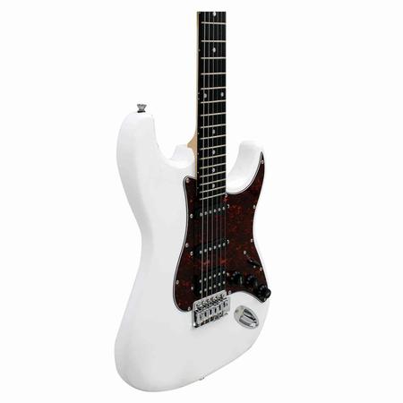 Imagem de Guitarra Elétrica Giannini G-101 White com escudo Tortoise