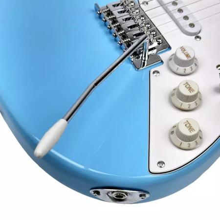 Imagem de Guitarra Eletrica Valentine's - Tonante  - MODELO ST- CORPO EM ALDER - SSS - BLUE OCEAN REGULADA
