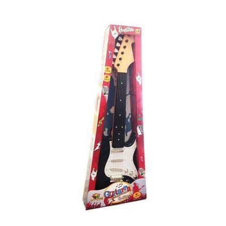 Imagem de Guitarra Eletrônica Infantil Brinquedo Rock Star  Preta