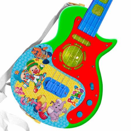 Imagem de Guitarra Eletrônica Infantil com Sons e Luzes - Patati e Patatá - Candide