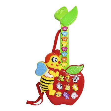 Imagem de Guitarra Infantil Com Piano E Teclado Abelha Animais