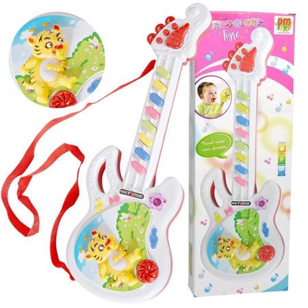 Guitarra Educativa Paradise Com Som e Luz DM Toys Musical – 45 centimetros  – Maior Loja de Brinquedos da Região