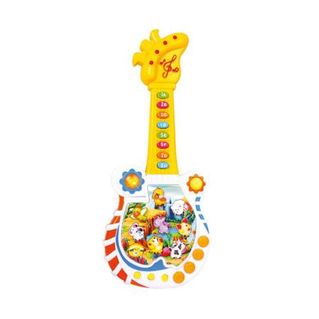 Imagem de Guitarra Infantil Musical Animais Emite Sons De Verdade Fun