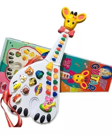 Imagem de Guitarra Infantil Musical Girafa Brinquedos Teclado Infantil
