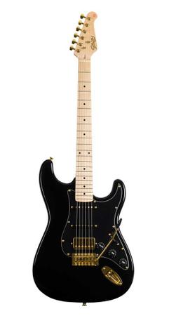 Imagem de Guitarra Seizi Vintage Budokan Stratocaster Black Gold Maple Regulada