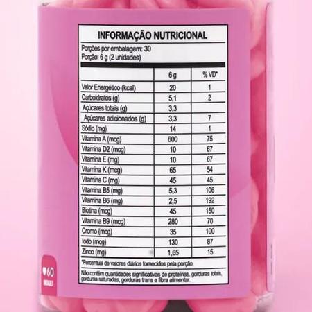 Imagem de Gummy Hair Vitamin Original - 2 Potes C/ 60 Gomas Cada