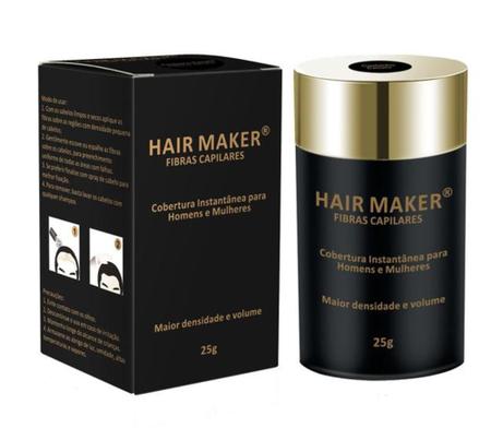 Imagem de Hair maker fibras capilares 25 gramas - cor castanho claro 