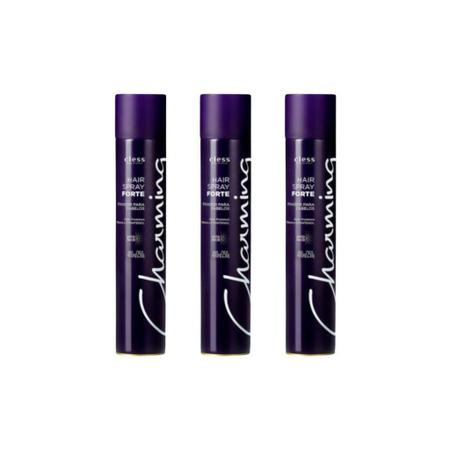 Imagem de Hair Spray Fixador Charming Forte 400Ml - Kit Com 3Un