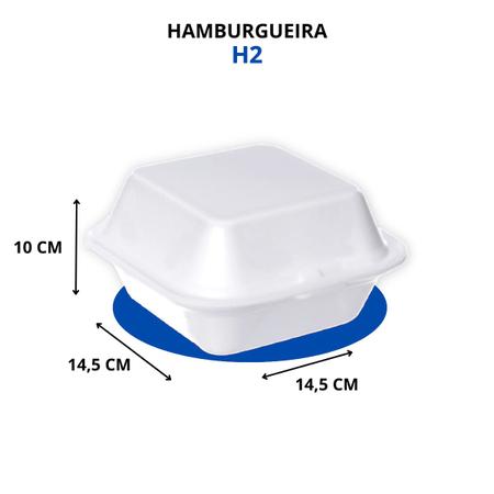 Imagem de Hamburgueira de Isopor Copoplast H02 - Media C/200 Unidades