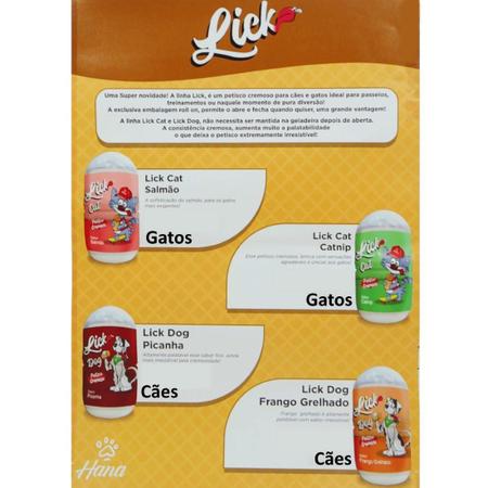 Imagem de Hana Lick Cat Sabor Catnip 40G Petisco Cremoso Gatos Kit 3