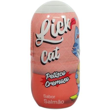 Imagem de Hana Lick Cat Sabor Salmão 40g Petisco Cremoso Para Gatos Kit 10 un