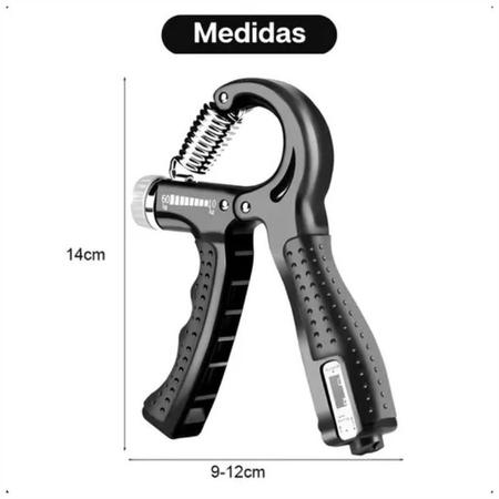 Imagem de Hand Grip Ajustável Com Mola Para Musculação E Fisioterapia Cor Preto