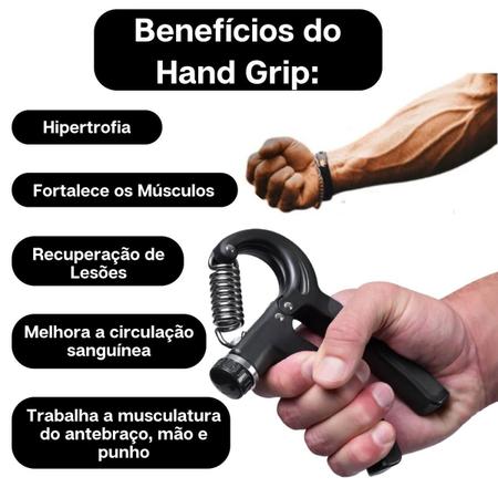 Hand Grip Flexor Braços Fortalecedor Músculos Exercício Antebraço Mãos Resistente Regulável 5 a 60kg Ajuste Intensidade Pulso Punho - Fortalecedor Braços Antebraços - Hand Grip - Magazine Luiza