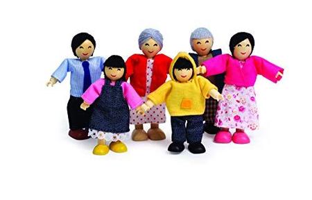 Hape Asian Wooden Doll House Family Set Brinquedos Educativos