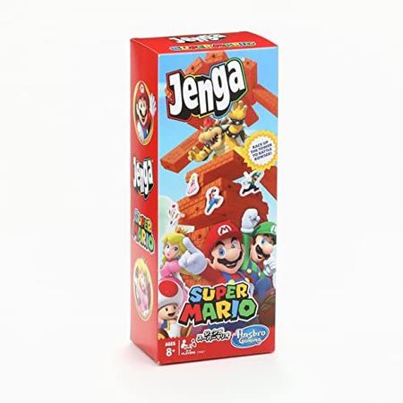 Jenga Super Mario - Jogo de Empilhar Blocos, para Crianças Acima de 8 Anos  - E9487 - Hasbro - Exclusivo