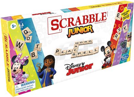 Imagem de Hasbro Gaming Scrabble Junior: Disney Junior Edition Board Game, Double-Sided Game Board, Matching and Word Game (Amazon Exclusive)