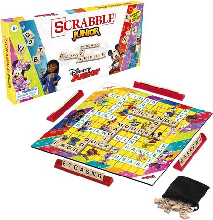 Imagem de Hasbro Gaming Scrabble Junior: Disney Junior Edition Board Game, Double-Sided Game Board, Matching and Word Game (Amazon Exclusive)