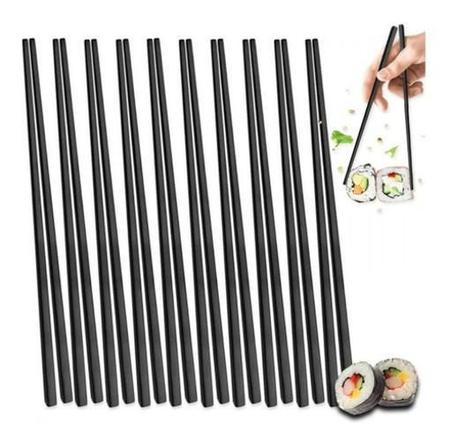 Imagem de Hashi Kit 5 Pares Para Cozinha Oriental Sushi Sashimi