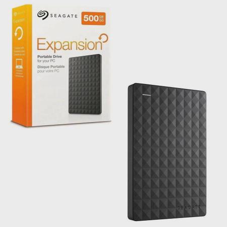 Imagem de HD Externo Seagate Expansion 500GB USB 3.0 Preto STEA500400