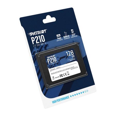 Imagem de HD SSD 128GB Patriot P210, 2.5" Sata III 6Gb/s, Leitura 450 MB/s, Gravação 430 MB/s - P210S128G25