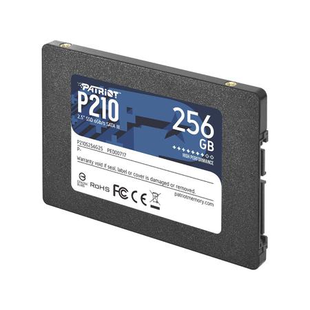 Imagem de HD SSD 256GB Patriot P210, 2.5" Sata III 6Gb/s, Leitura 500 MB/s, Gravação 400 MB/s - P210S256G25