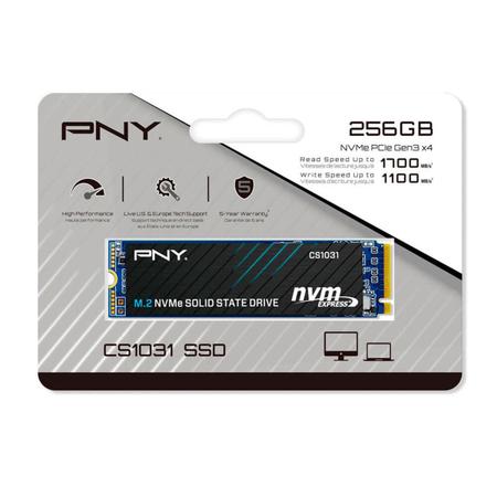 Imagem de Hd Ssd 256Gb Pny Cs1031 M.2 2280 Pcie Gen 3X4 Nvme 1.3