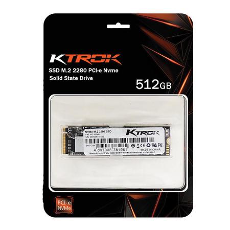 Imagem de Hd Ssd Ktrok M.2 2280 512Gb Pci-E Nvme Solid State Drive