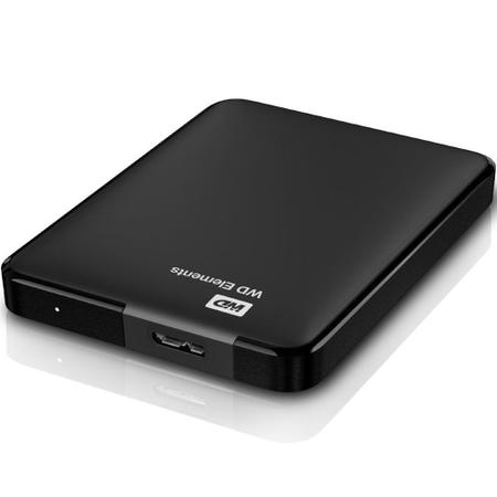 Imagem de HDD Externo Portátil 1TB USB 3.0 2,5 WDBUZG0010BBK Elements Western Digital