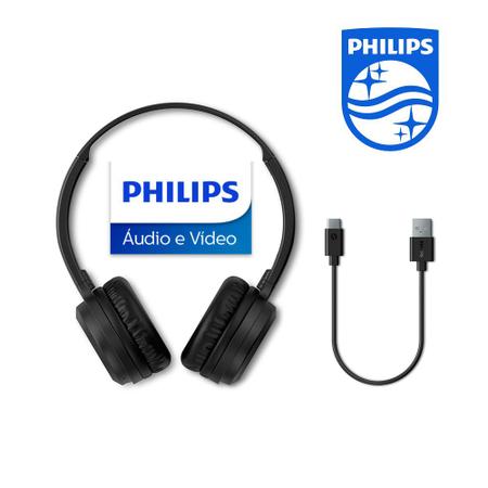 Imagem de Headphone Esportivo Bluetooth Philips - 1000 Series com Microfone Preto Wireless Chamadas Sem fio