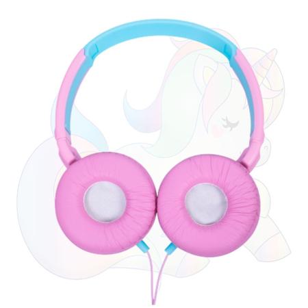 Imagem de Headphone Fone  Kids Criança  Unicornio Rosa Hp-304 Oex 