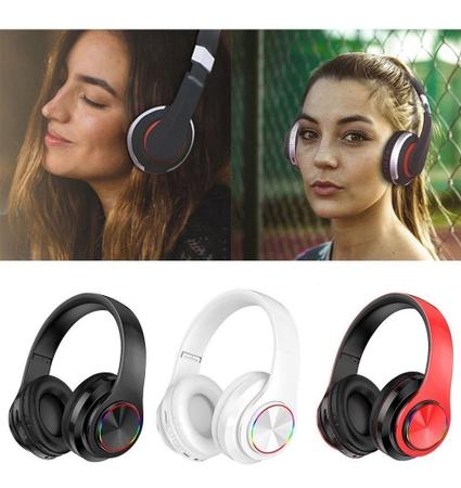 Imagem de Headphone Head Fun Com Microfone Led Rgb Bluetooth Wireless