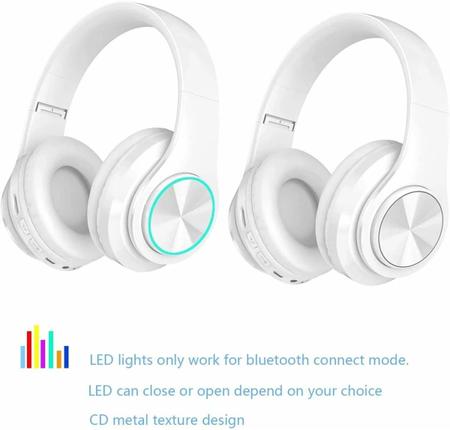 Imagem de Headphone Head Fun Com Microfone Led Rgb Bluetooth Wireless