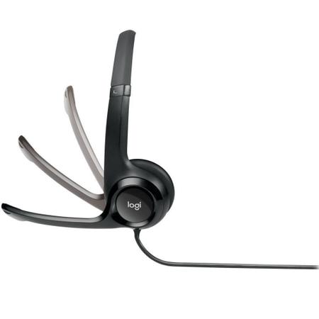Imagem de Headset com fio USB Logitech H390 Almofadas em Couro Microf com Redução de Ruído