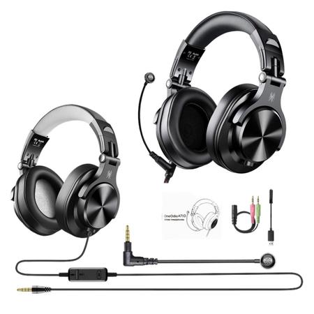 Headset Dj Oneodio Fusion A71 40mm Duplo Conector P2 P10 Black