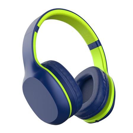 Imagem de Headset Fone de Ouvido Bluetooth 5.0 Xtrax Groove com Microfone Embutido, Cabo P2  Azul / Verde