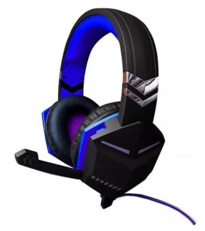 Imagem de Headset Gamer C/ Fone e Microfone Plug P2 3,5mm - Azul