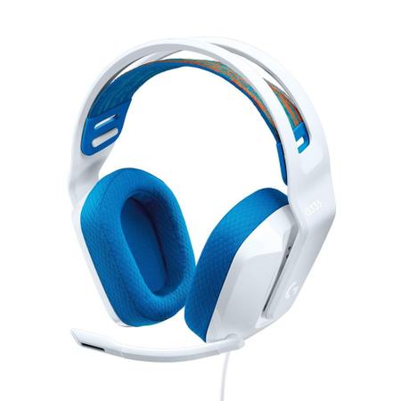 Imagem de Headset Gamer com Fio Logitech Lightspeed G335 3.5mm Para Xbox PS4 PS5 PC Branco