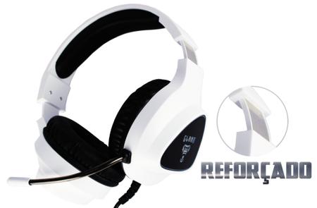Fone de Ouvido Gamer Clanm CL-HM709 Headset Branco