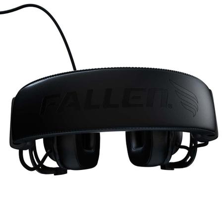 Imagem de Headset Gamer Fallen Morcego Lightpro, Surround 7.1, Drivers 53mm, Microfone Removível, USB, Preto - HE-GA-FN-MO-LP-PT