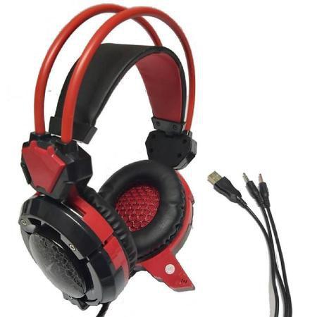 Imagem de Headset Gamer Fone Ouvido com Microfone Infokit X-Soldado Cabo Reforçado e LED, PC, Jogos -GH-X30