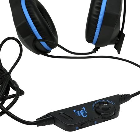 Imagem de Headset Gamer Fone Ouvido Microfone Scorpion Bass Led Pc Celular Jogos Infokit GH-X1000 XSoldado