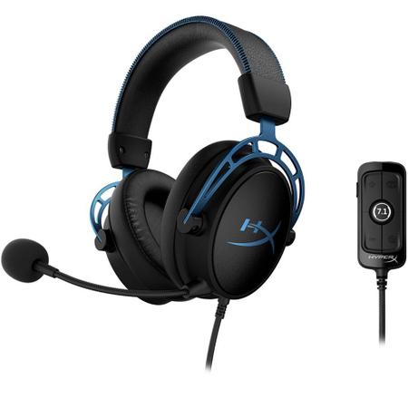 Headset Gamer HyperX Cloud Alpha S Azul, Som Surround 7.1, Drivers 50mm,  USB e P3 - HX-HSCAS-BL/WW - Headset Gamer - Magazine Luiza