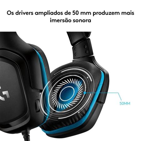 Imagem de Headset Gamer Logitech 7.1 Som Surround Drivers 50mm G432