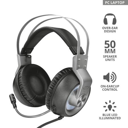 Headset Gamer Ruptor 50mm Iluminado Led GXT 4376 22809 Trust