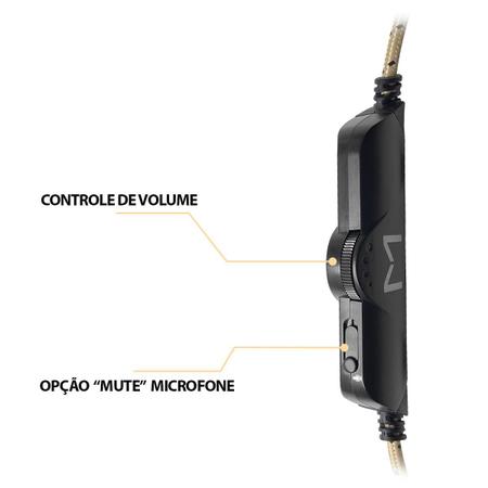 FONE HEADSET GAMER CAMUFLADO C/ MICROFONE E LED BRANCO USB - WARRIOR STRATON  PH305